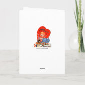 Retro  Valentijn meisje voeg bericht kaart (Achterkant)