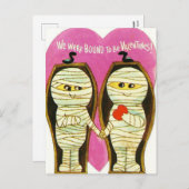 Retro  Valentijn Mummies Holiday briefkaart (Voorkant / Achterkant)
