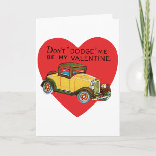 Retro Valentijn, ontwijk me niet, wees mijn Valent Feestdagen Kaart