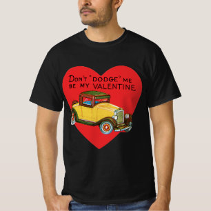 Retro Valentijn, ontwijk me niet, wees mijn Valent T-shirt