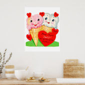 Retro  Valentijn poster (Keuken)