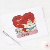 Retro  Valentijn thee sticker (Envelop)