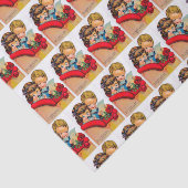 Retro Valentijn Tissuepapier (Detail)