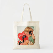retro  Valentijn Tote Bag (Voorkant)