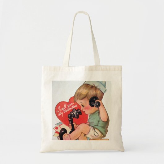 retro  Valentijn Tote Bag (Voorkant)