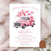 Retro Valentijn Truck Sweetheart Baby shower Kaart
