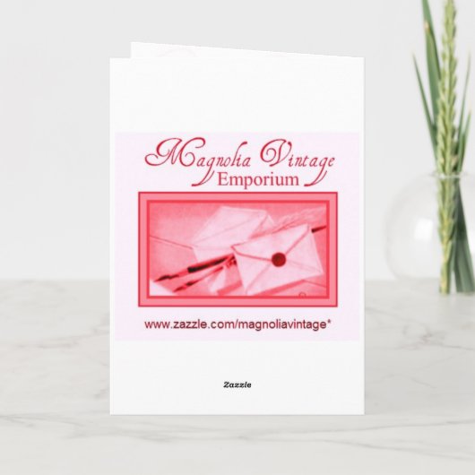 Retro Valentijn ~Twins in in Gingham Card Feestdagen Kaart (Achterkant)