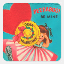 Retro  Valentijn Vakantiedetsticker