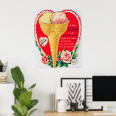 Retro  Valentijn Valentijn poster (Thuiskantoor)