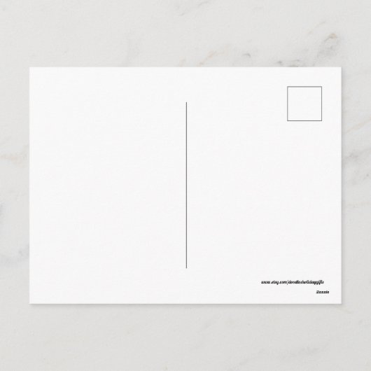 Retro Valentijn walvis Vakantiek briefkaart (Achterkant)