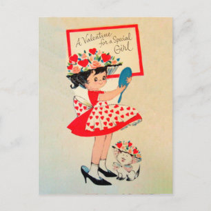 Retro Valentijnen briefkaart