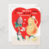 retro- Valentijnen Feestdagenkaart (Voorkant / Achterkant)