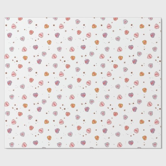 Retro Valentijns Cadeaupapier (Vlak)