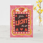 Retro  Valentijn's Day Kaart Theaterliefhebber (Gele Bloem)