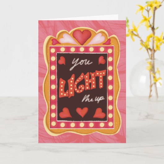 Retro  Valentijn's Day Kaart Theaterliefhebber (Gele Bloem)