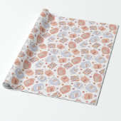 Retro Valentijns Wrap Papier (Uitgerold)