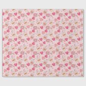 Retro Valentijns Wrap Papier (Vlak)