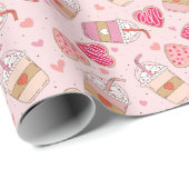 Retro Valentijns Wrap Papier (Rol Hoek)