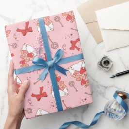 Retro Valentijns Wrap Papier