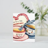  retro-Valentijnsdag Feestdagenkaart (Staand voorkant)