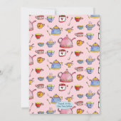 Retro Valentijnsdag Galentines Tea Party Lunch Kaart (Achterkant)