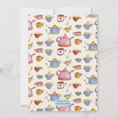 Retro Valentijnsdag Galentines Tea Party Lunch Kaart (Achterkant)