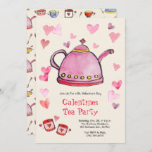 Retro Valentijnsdag Galentines Tea Party Lunch