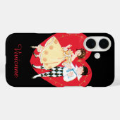 Retro Valentijnsdag,  harlekijn en hart Case-Mate iPhone Case (Achterkant (horizontaal))