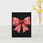 Retro Valentijnsdag Hart Coquette Bow Vrouwen Kind Kaart (Gele Bloem)
