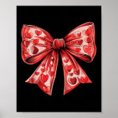 Retro Valentijnsdag Hart Coquette Bow Vrouwen Kind Poster (Voorkant)