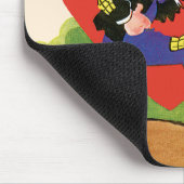 Retro Valentijnsdag,  Hobo Boy Hart Muismat (Hoek)