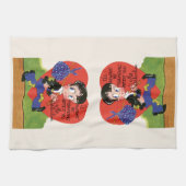 Retro Valentijnsdag,  Hobo Boy Hart Theedoek (Horizontaal)