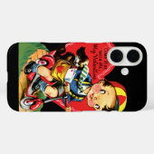 Retro Valentijnsdag,  jongen op een scooter Case-Mate iPhone Case (Achterkant (horizontaal))