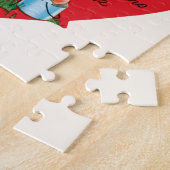  retro Valentijnsdag, jongen Vist harten Legpuzzel (Zijkant)