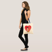 Retro Valentijnsdag, Jongensmuziek Banjo Tote Bag (Voorkant (model))
