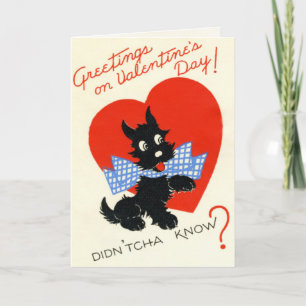 Retro Valentijnsdag Kaart