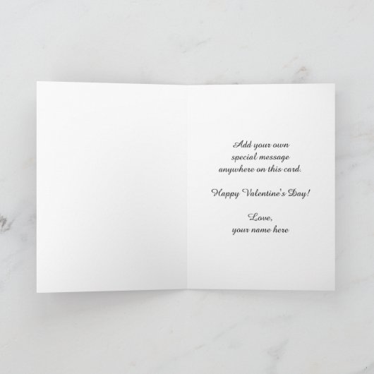  Retro Valentijnsdag Kat Eating Ice Cream Feestdagen Kaart (Binnen)