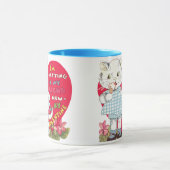  Retro Valentijnsdag Kat Eating Ice Cream Mok (Midden)