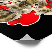 Retro Valentijnsdag Kat Kitty Kitten Poster (Hoek)