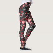 Retro Valentijnsdag Liefde Doodles Leggings (Rechts)