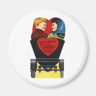 Retro Valentijnsdag, Liefde en Romantiek Magneet