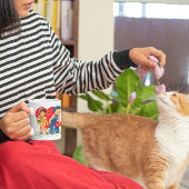 Retro Valentijnsdag,  meisje en jongensharten Mok