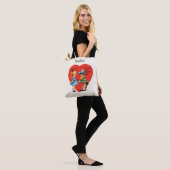 Retro Valentijnsdag, Meisje met Cowboy Tote Bag (Op model)