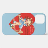 Retro Valentijnsdag, Meisje op een hek Case-Mate iPhone Case (Achterkant (horizontaal))