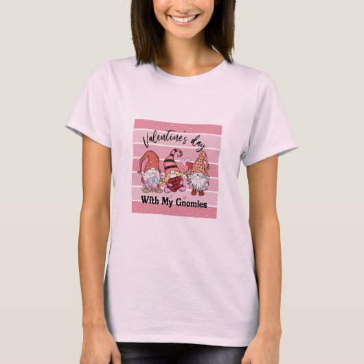 Retro Valentijnsdag met mijn gnomen T-shirt (Voorkant)