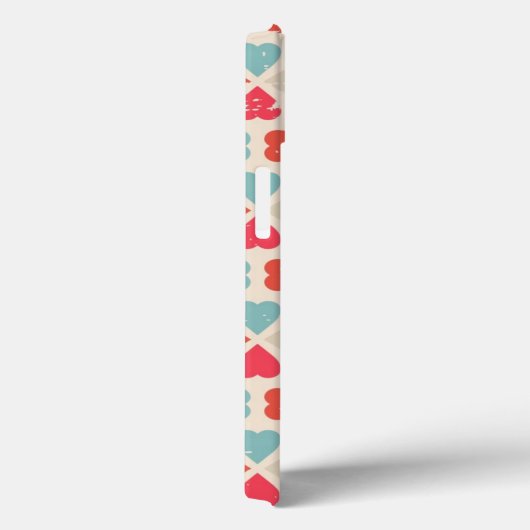 Retro Valentijnsdag Patroon Case-Mate iPhone Case (Achterkant / Rechts)