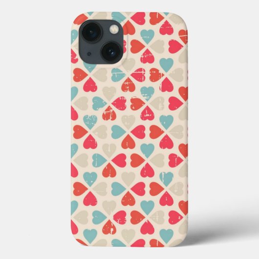 Retro Valentijnsdag Patroon Case-Mate iPhone Case (Achterkant)