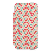 Retro Valentijnsdag Patroon Incipio iPhone Portemonnee Hoesje (Voorkant Agenda)