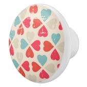 Retro Valentijnsdag Patroon Keramische Knop (Rechts)