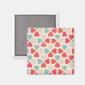 Retro Valentijnsdag Patroon Magneet (Voorkant / Achterkant)